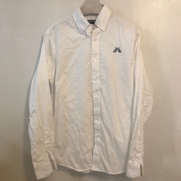 Chainsaw Shirt Button Down White Small Embroidered - Picture 11 of 16